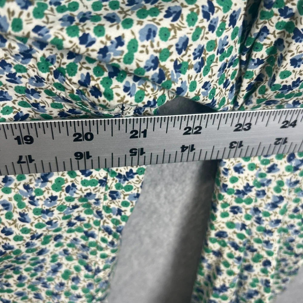 J Crew Secret Wash‎ Button Down Mens M Green Floral Long Sleeve Slim Fit EUC